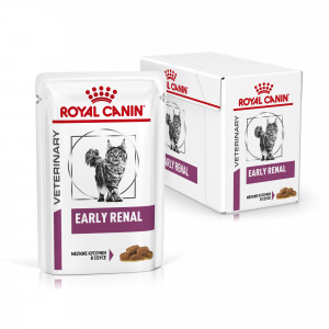 Royal Canin Early Renal Feline Корм консервированный диетический для взрослых кошек при ранней стадии почечной недостаточности, соус 0,085кг