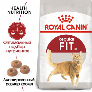 Royal Canin Fit 32 Корм сухой сбалансированный для взрослых умеренно активных кошек от 1 года, 0,4 кг