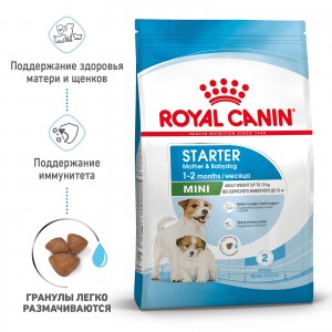 Royal Canin Mini Starter Корм для щенков мелких размеров до 2-х месяцев, беременных и кормящих сук, 3 кг