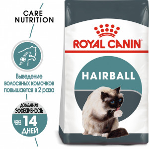 Royal Canin Hairball Care Корм сухой для взрослых кошек для профилактики образования волосяных комочков, 0,4кг