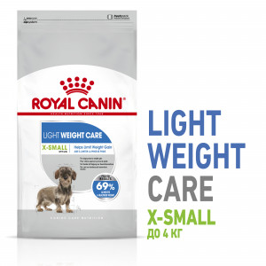 Royal Canin X-small Light Weight Care Корм сухой для взрослых собак миниатюрных размеров, склонных к набору лишнего веса 1,5кг