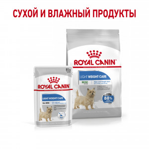 Royal Canin Mini Light Weight Care Корм сухой для взрослых собак мелких размеров, склонных к набору лишнего веса, 3 кг