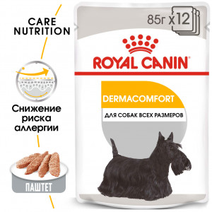 Royal Canin Dermacomfort Canine Adult Корм консервированный для взрослых собак с повышенной чувствительностью кожи, 85г