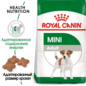 Royal Canin Mini Adult Корм сухой для взрослых собак мелких размеров от 10 месяцев, 4 кг