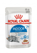 Royal Canin Indoor Sterilized 7+ Корм консервированный для стареющих кошек, постоянно живущих в помещении,соус, 85г